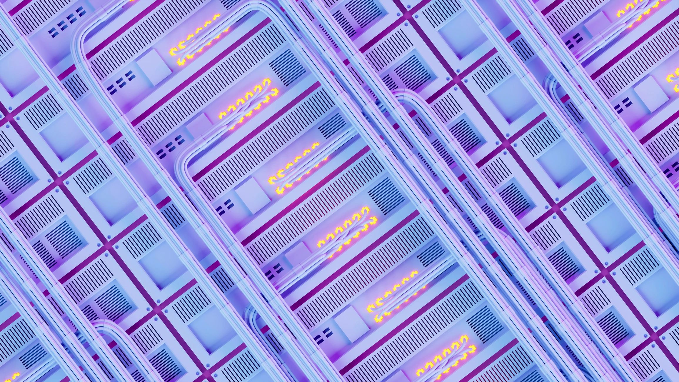 Modern data center server racks representing cloud and infrastructure